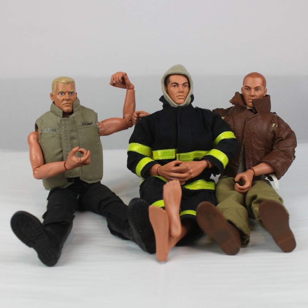 1996 GI Joe Set of 3 with Outfits Hasbro Vintage
